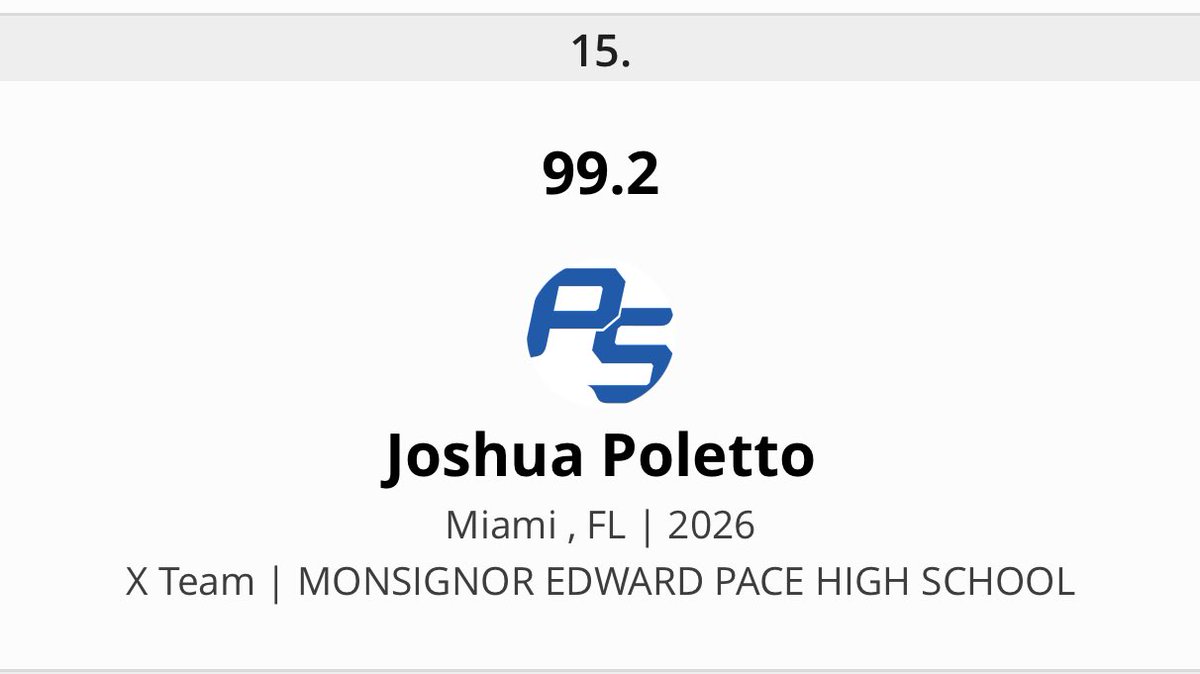 99 Exit Velo in Prospect Select Tournament #UNCOMMITED 2026