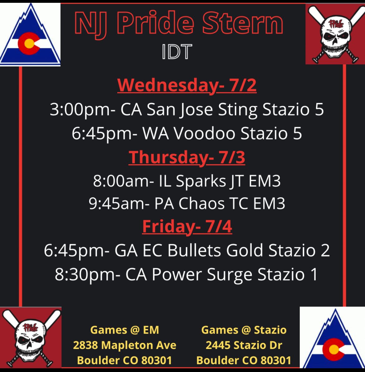 Audrey Amoruso (@audreyamoruso26) on Twitter photo Exited for IDT in Colorado! Below is my teams schedule. <a href="/NJPrideGold/">NJ Pride Softball</a> <a href="/AshleyDeYoung16/">ms. ashley deyoung</a> Exited for IDT in Colorado! Below is my teams schedule. <a href="/NJPrideGold/">NJ Pride Softball</a> <a href="/AshleyDeYoung16/">ms. ashley deyoung</a>