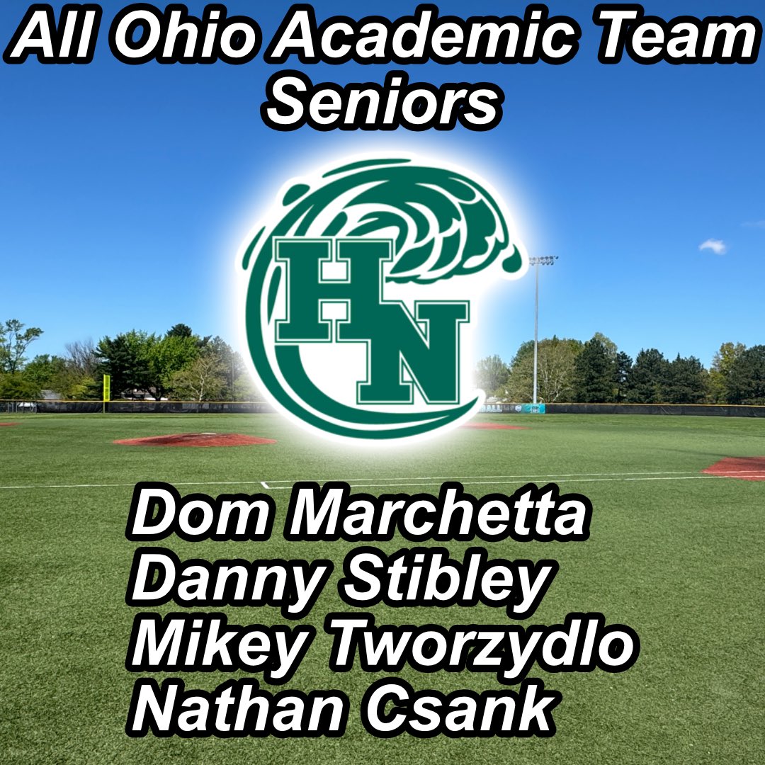 Congrats to Dom Marchetta, Danny Stibley, Mikey Tworzydlo, and Nate Csank on making the Senior All-Ohio Acedemic Team