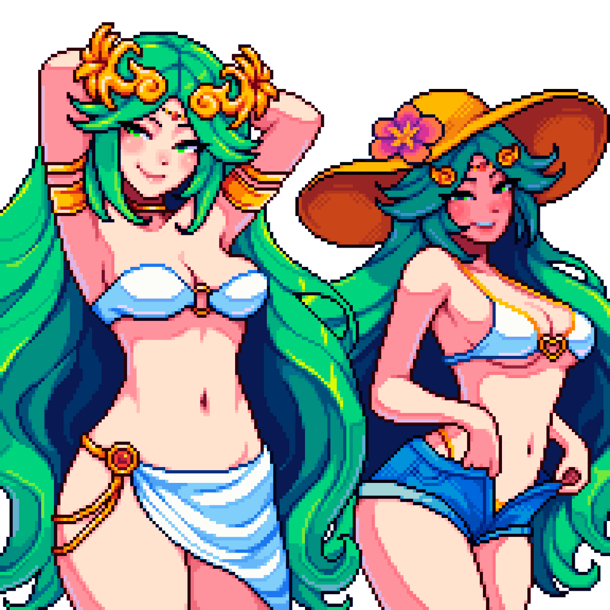 Yummykon's tweet photo. Summer Goddess Palutena 🏖️☀️ https://t.co/ifIDKgxP6k