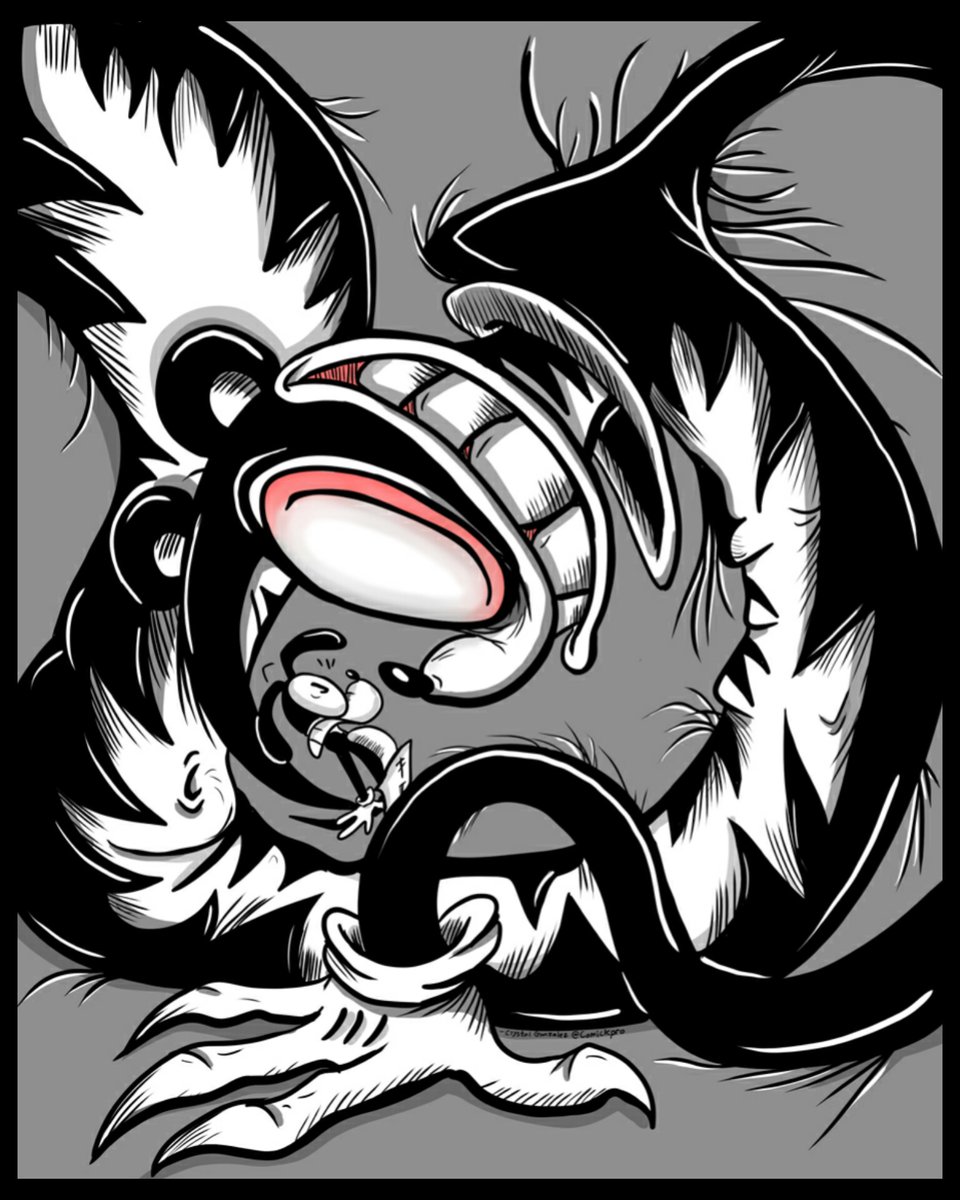 Comickpro's tweet image. For his next trick, watch Skitzo turn into a snake-like piece of taffy. Watch out! His strike is lightning quick! ⚰⚡⚡🐍