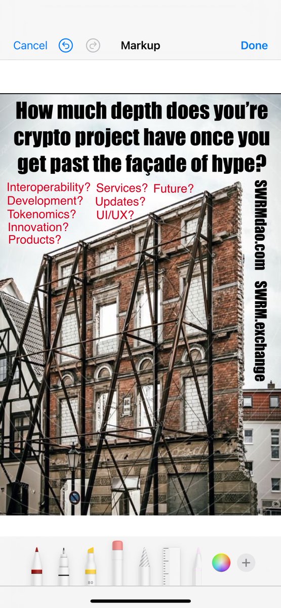 Once you become a holder of a #cryptocurrency and you see it from the inside or you follow them for a while what kind of depth do you begin to see? 
  Does your #altcoin or #token pass the depth test? Or does it just pass the rave party hype🪅 w/a #hangover test? 
  $sarm #swrm