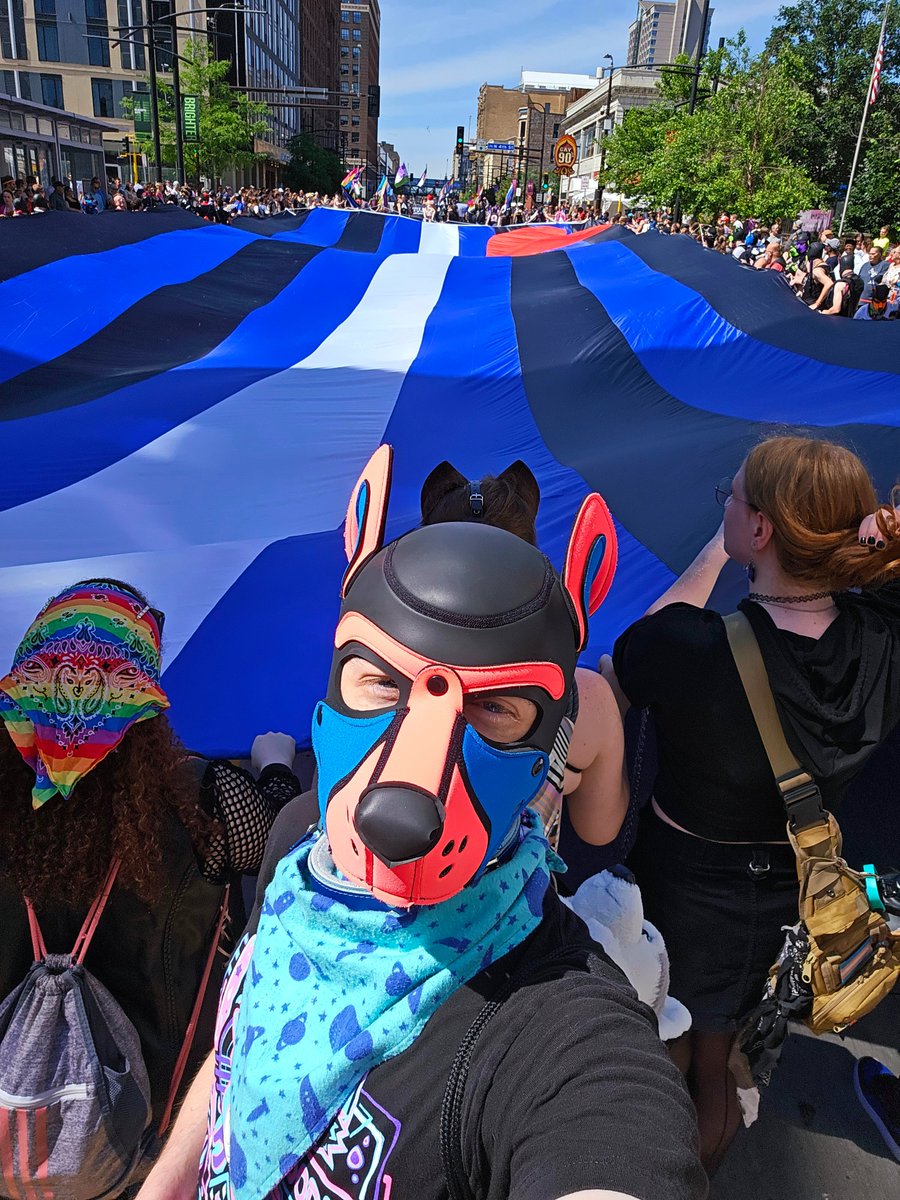 I did walkies in the pride parade. ( Yes I was protected xP )