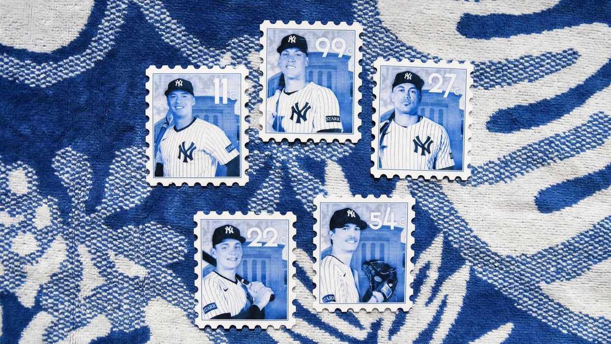 vo11pe's tweet image. Have you been looking everywhere for Max Fried as a postage stamp? Or Ben Rice as an art piece? The search is over! I’ve added more sticker designs to my shop with them plus Anthony Volpe, Aaron Judge, and Giancarlo Stanton! Check them out here: etsy.com/shop/vo11pe