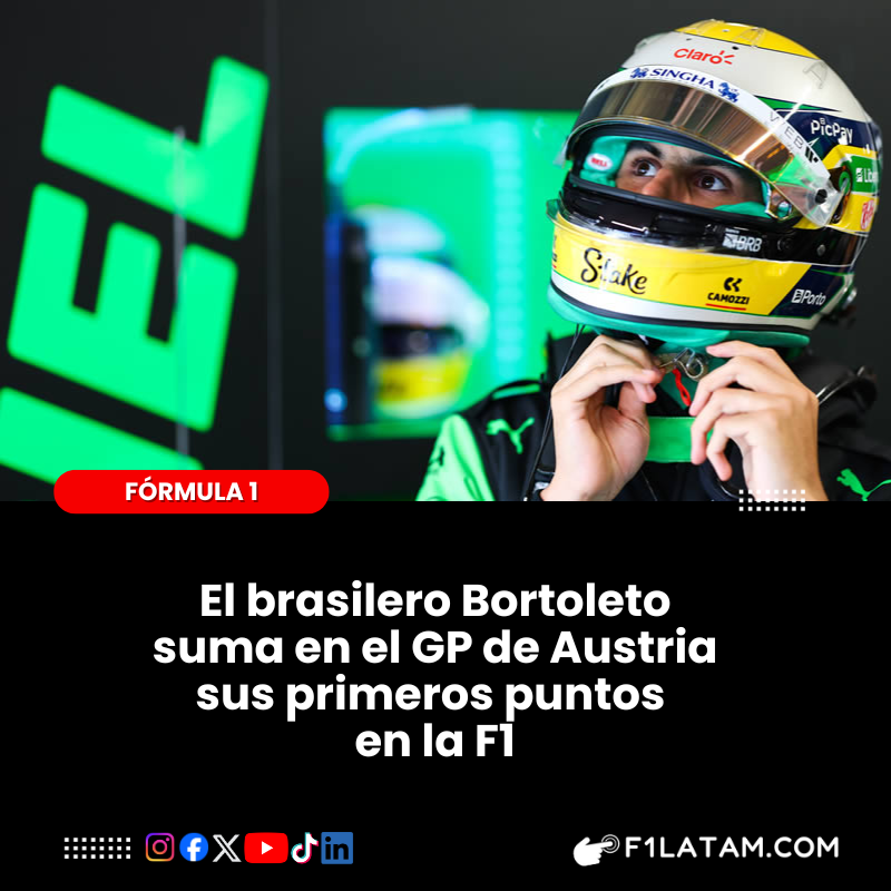 #F1 | El brasilero Bortoleto suma en el GP de Austria sus primeros puntos en la F1
-
🗒️👉 f1latam.com/noticias/gabri…
-
#F1LATAM #Formula1 #FormulaOne #F12025 #AustrianGP