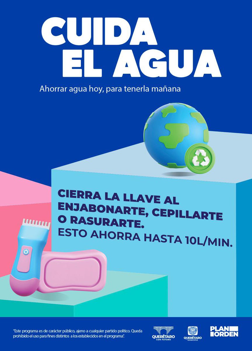 Cada minuto con la llave abierta desperdicia hasta 10 litros de agua.
Eso equivale a más de 6 botellas grandes que podrías estar tirando sin darte cuenta. 😱

#Recordatorio: cuidar el planeta es tarea de todas y todos.