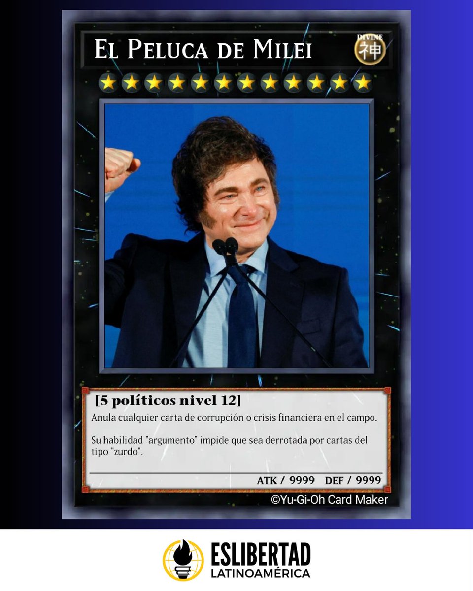 La mejor carta del deck.
#Milei #YuGiOh