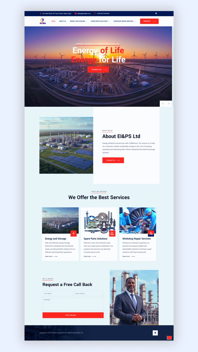 ife_charis's tweet image. Done Cooking✨...Complete Wordpress website design for a a startup in the oil and gas industry. 
✅The website is fully optimised and mobile responsive. This earned me a very solid 5star review!😊
P.S. I also generated the images used😋

#WordPress #wordpresstips #wordpressdesign