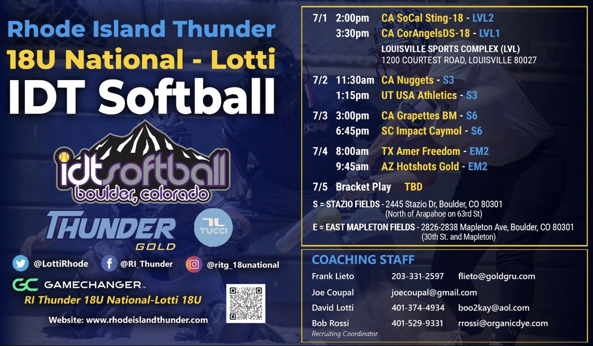 📆 Schedule for Week 2️⃣ in Colorado.👇🏼