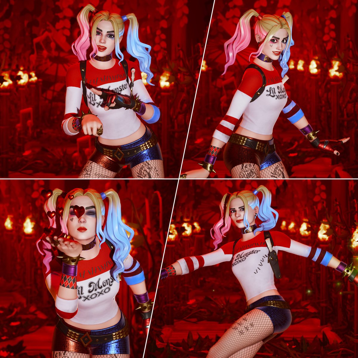 alarmruby's tweet image. | nice to meet ya! 🎲❤️ | harley quinn ✨ | #harleyquinn #fortnite #alarmruby