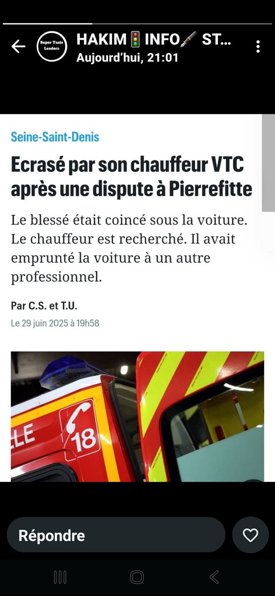 Quand tu te "dispute"

Avec un vtc.