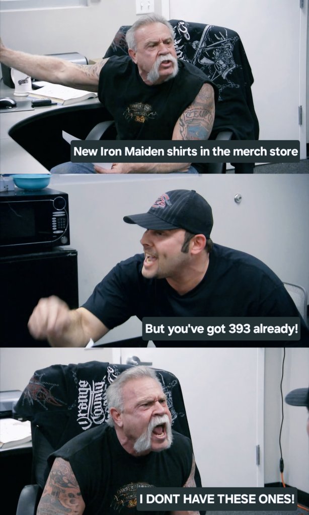Chart_666's tweet image. The struggles of collecting 😂 #IronMaiden