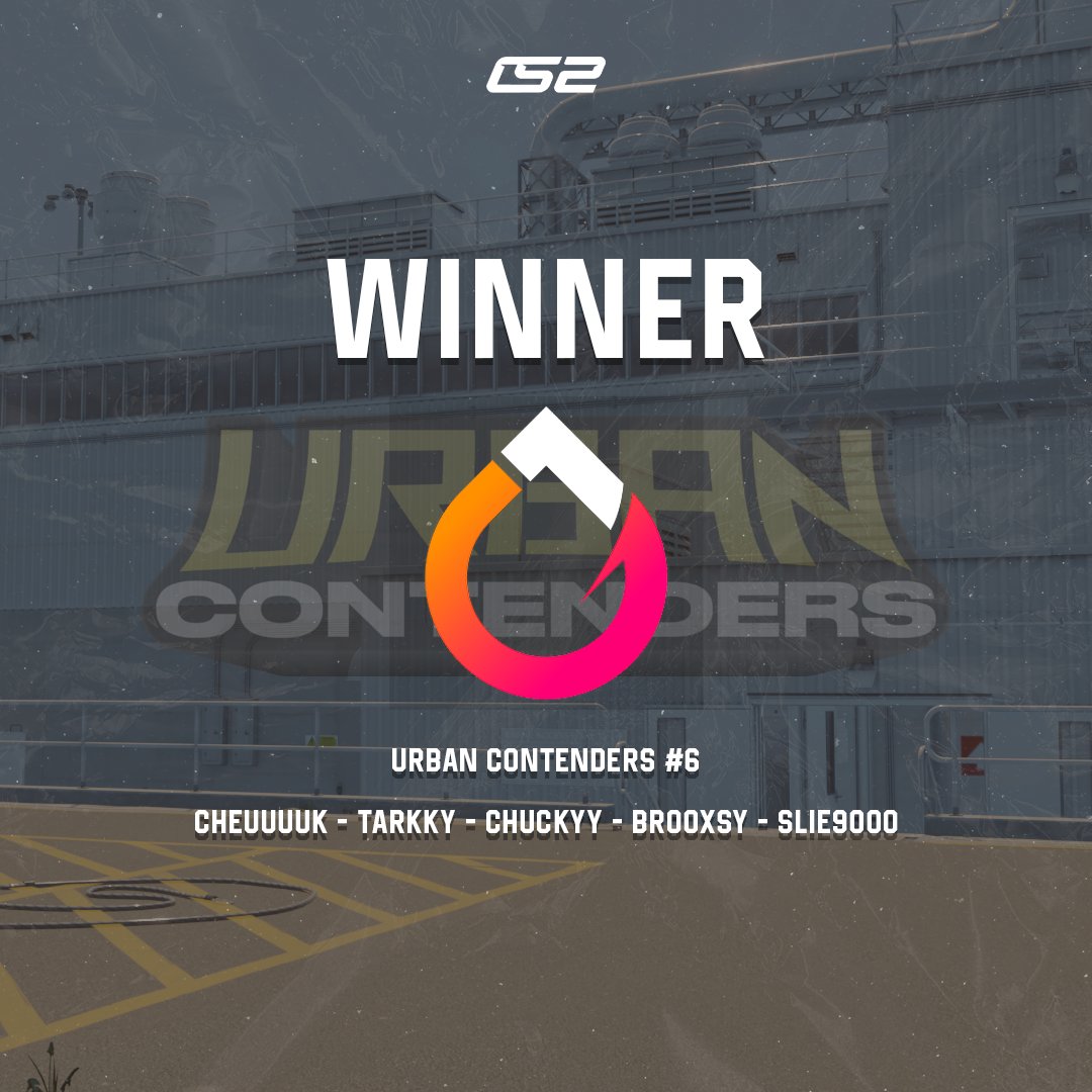 CS2Tier2's tweet image. After a difficult group stage, @GenOneEsports come out on top and win the @UrbanContenders final.

🇫🇷 GenOne

🇫🇷 @cHeuuuuk 
🇫🇷 @Tarkky_B 
🇧🇪 @Chuckyycsgo 
🇫🇷 @Broox720 
🇫🇷 @SLIE9000 
🇫🇷 @JunioRTanK_ (C) 

#CS2TIER2