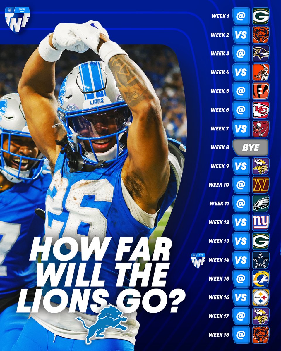 Can the <a href="/Lions/">Detroit Lions</a> make it three NFC North crowns in a row in 2025?