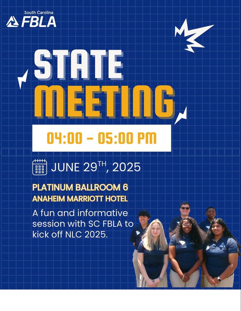 Make sure you are there for this fun as well as informative SC state meeting!!