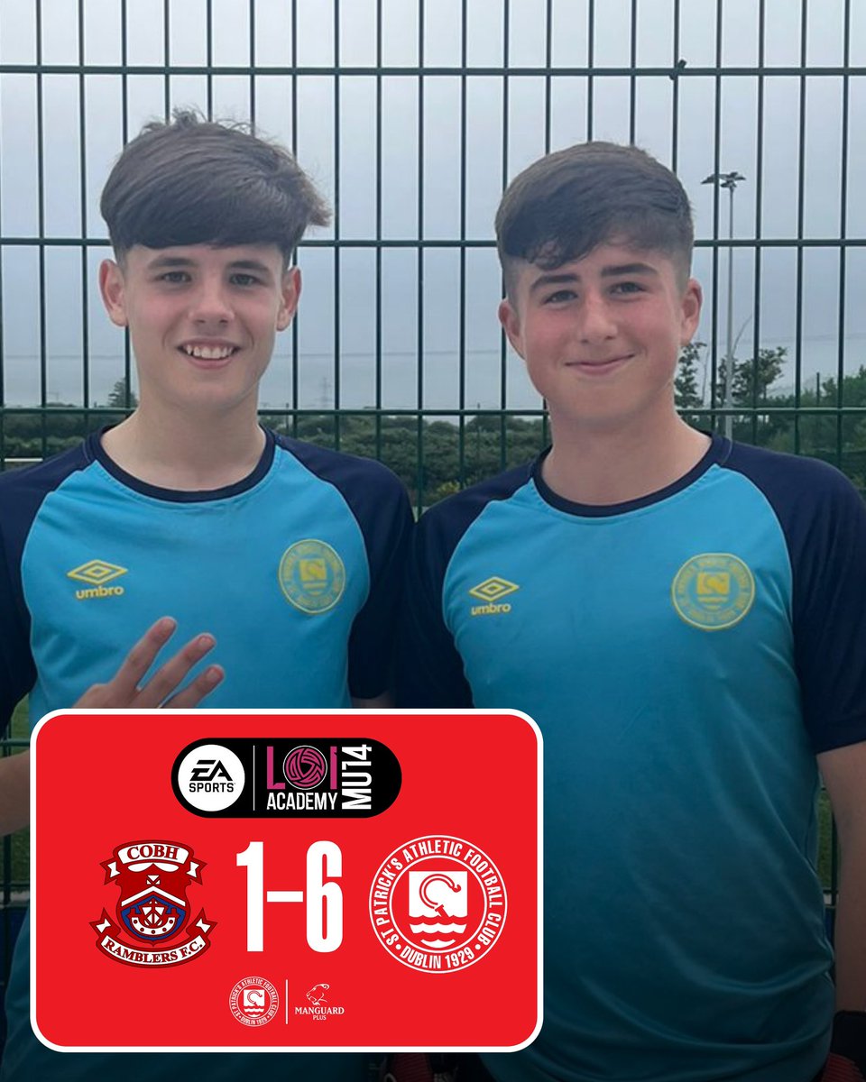 St Patrick's Athletic FC (@stpatsfc) on Twitter photo Conor Hudson scored four with Harry Fogarty & goalkeeper Leighton Cullen also on target as our U14s began their EA Sports LOI Academy FAI Cup campaign with a commanding win at St Colman’s Park in Cobh
#StPatsFC • <a href="/ManguardPlus/">Manguard Plus</a> 🔴⚪️ Conor Hudson scored four with Harry Fogarty & goalkeeper Leighton Cullen also on target as our U14s began their EA Sports LOI Academy FAI Cup campaign with a commanding win at St Colman’s Park in Cobh
#StPatsFC • <a href="/ManguardPlus/">Manguard Plus</a> 🔴⚪️