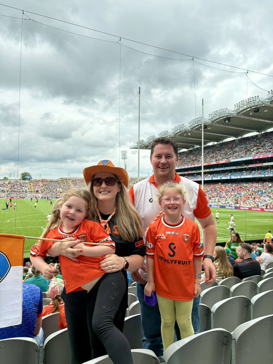 kevinkelly14's tweet photo. What a day with this wee star. Her first Armagh game. Better for her that she experienced that today - we all had to do our time in the trenches growing up. It’s not all Sam Maguires and Homecomings! We’ll be back in another 21 years. Up Armagh! @MrsSJKelly https://t.co/o0rt8lLMis