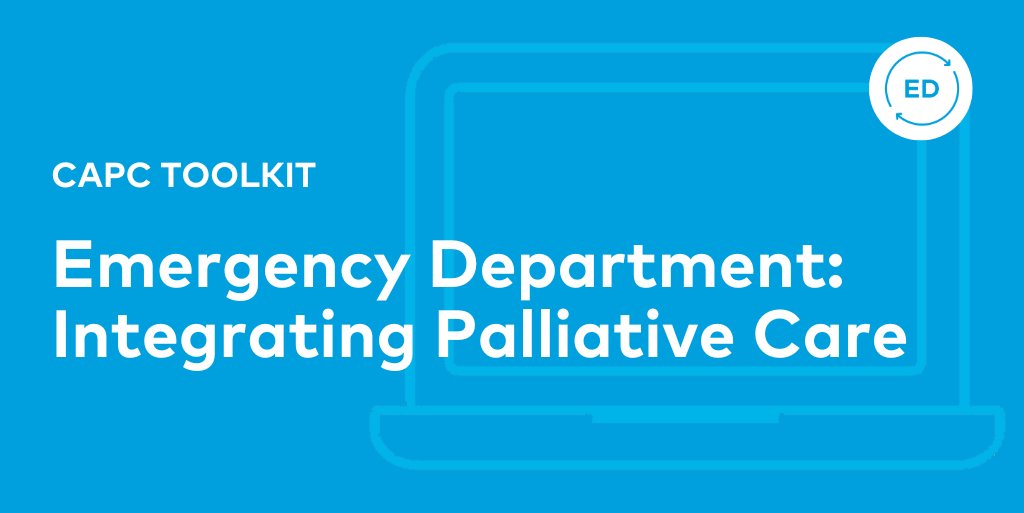 CAPCpalliative's tweet image. Emergency Department: Integrating Palliative Care toolkit: ow.ly/a0wl50VEXbJ

This toolkit was developed + curated by the Advisory Board of IPAL-EM in an effort to increase access to palliative care services for patients in the ED &amp;amp; their families.