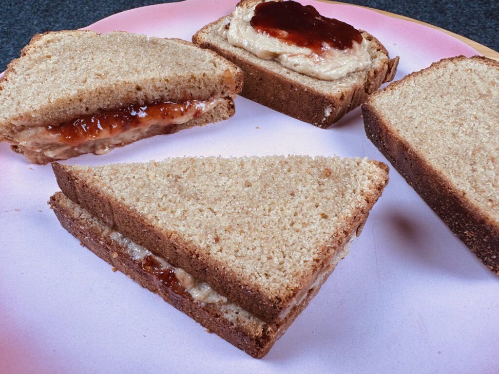 Pssst. These are not sandwiches. They are  Cashew Cream Cakewiches! They are a great #sundaydinner DESSERT! Serving the cashew cream cake slices in a playful sandwich style make everyone smile. Find the #recipe on the blog now.
