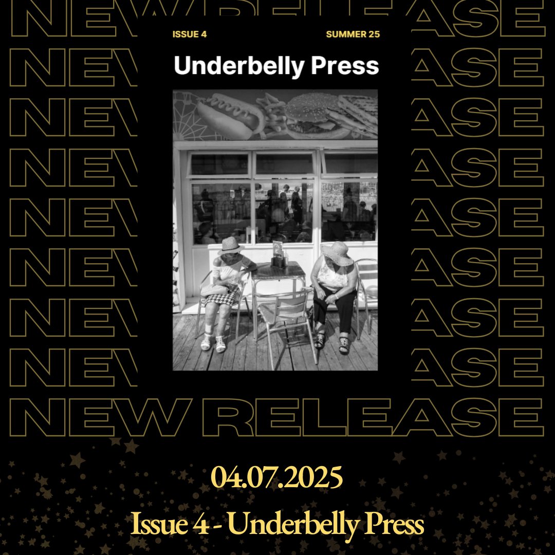I'm excited to reveal the cover of Underbelly Press Issue 4 ahead of its release this Friday (4 July)! 

This special issue marks one year of Underbelly Press. A huge thank you to the incredibly gifted Steven Darbyshire, whose stunning photography has been present in every issue!