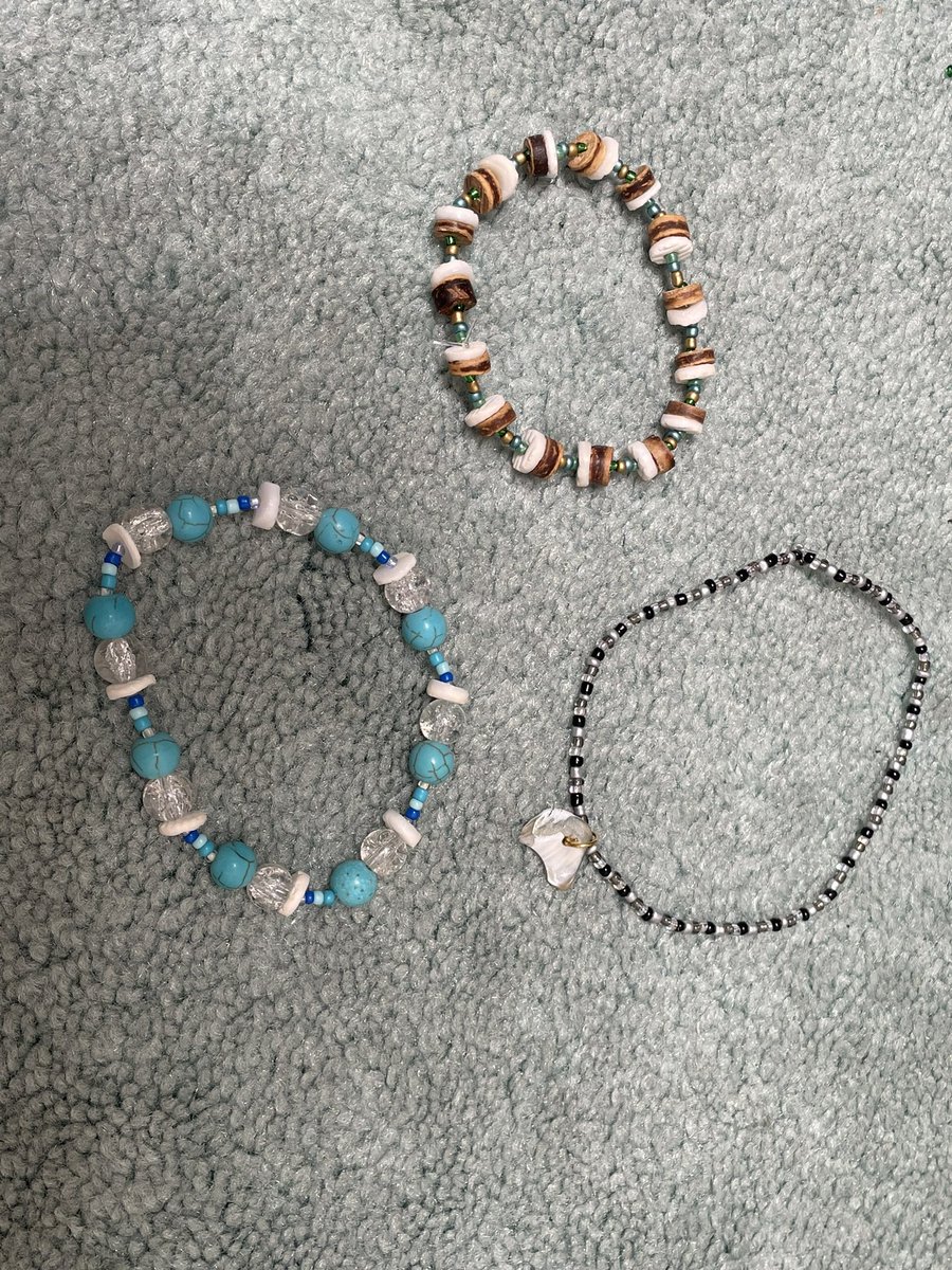 I helped my nieces make some bracelets to sell