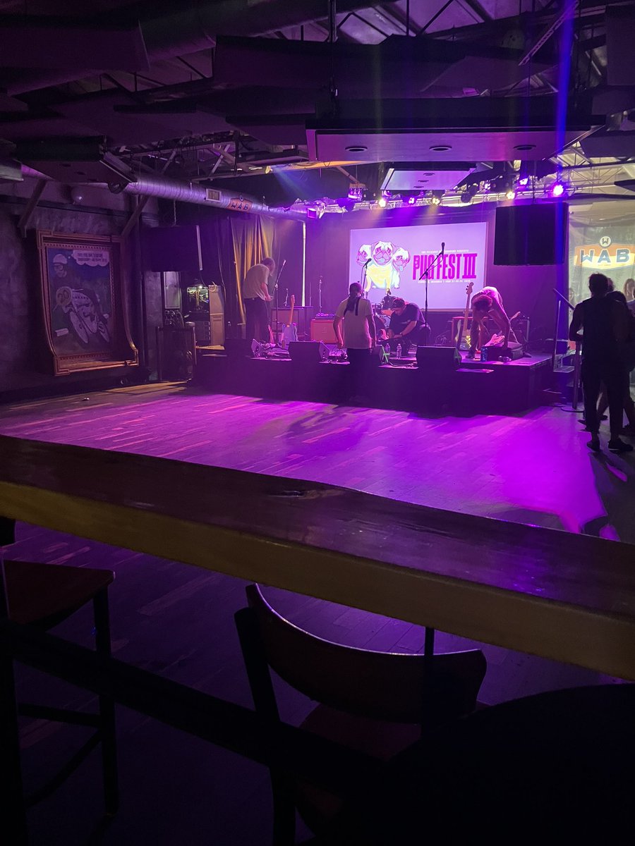 is anyone at pugfest we play at 8 PM at the loving touch i’m worried it’s gonna look like this in here when we play please guys we practiced so hard