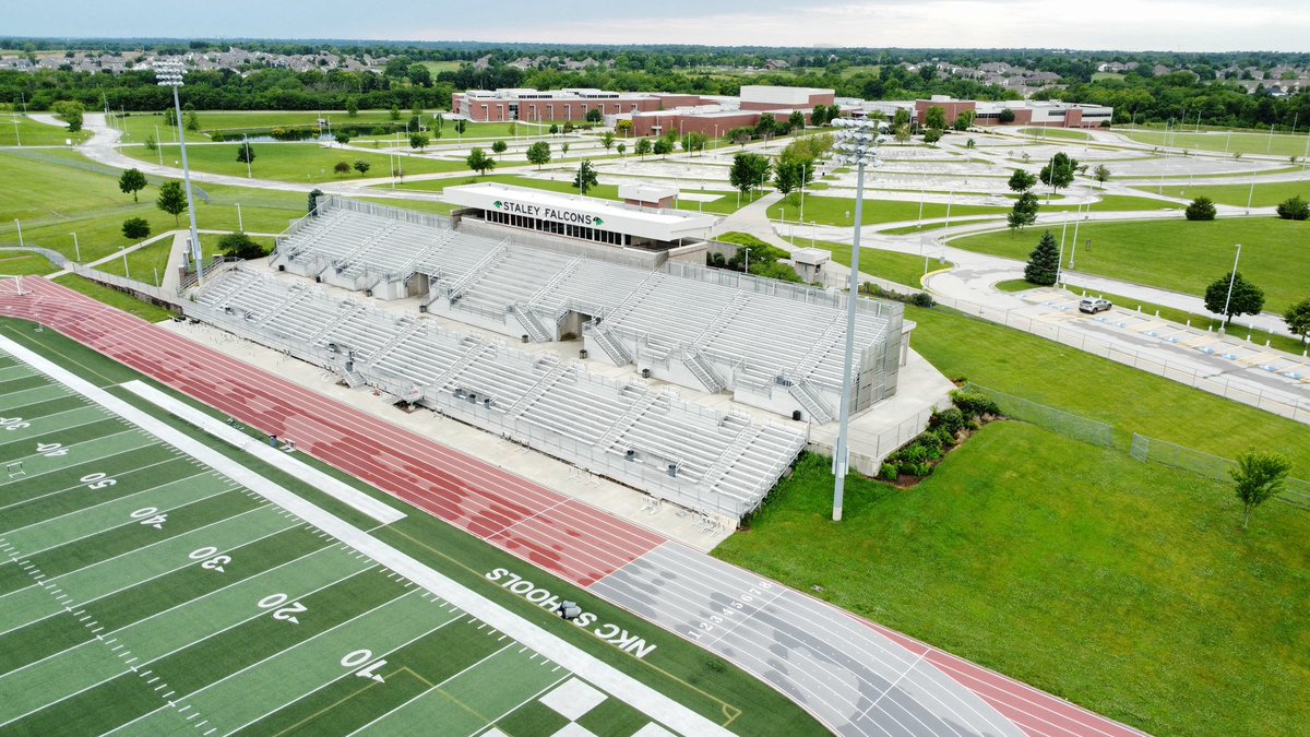 John Hough (@johnhough__) on Twitter photo Staley High School Football Field
Kansas City, MO
Home of the two-time (2011 & 2017) state champion Falcons <a href="/StaleyFootball/">Staley Football</a> . One of the rare double-deck home grandstands you’ll find in Missouri which is a nice touch. Part of an alluring campus <a href="/NKCSchools/">NKC Schools</a>. Staley High School Football Field
Kansas City, MO
Home of the two-time (2011 & 2017) state champion Falcons <a href="/StaleyFootball/">Staley Football</a> . One of the rare double-deck home grandstands you’ll find in Missouri which is a nice touch. Part of an alluring campus <a href="/NKCSchools/">NKC Schools</a>.