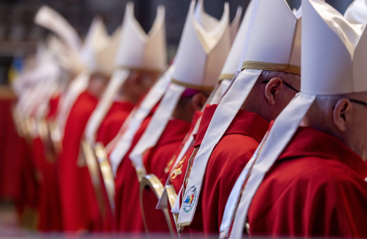 DetArchbishop's tweet image. This morning, with deep gratitude and joy, I received the sacred pallium from the Holy Father during Mass at St. Peter’s Basilica on the Solemnity of Saints Peter and Paul.
When I received the pallium, I said, “I’m Archbishop Weisenburger from Detroit. You were ordained a deacon…