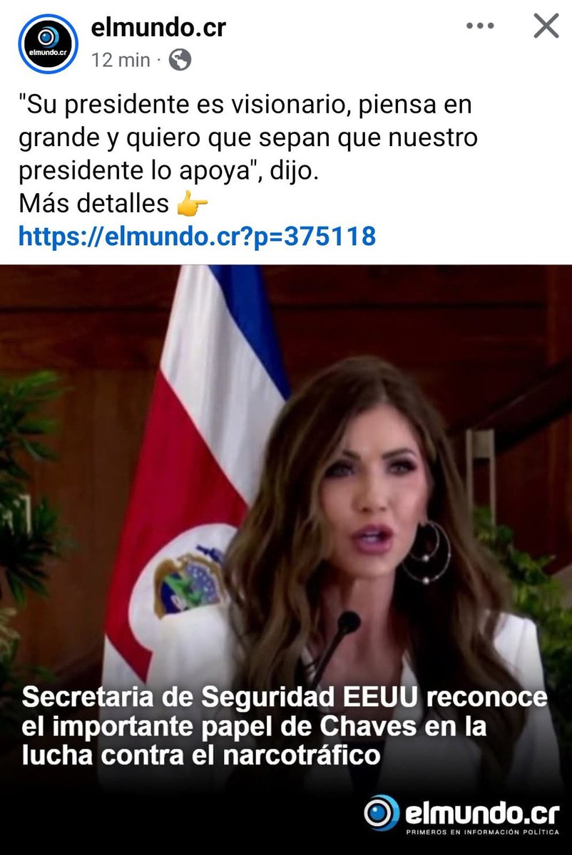 MaykolUlate's tweet photo. @atrejoscr2_0 Tiene tanto miedo el presidente q se reúne con la secretaria de seguridad de USA. Seguro como el q se fue para suiza 😂😂😂 https://t.co/Uzy8zP6trQ