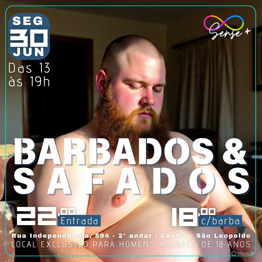 Vem começar a semana com T3SÃO na Sense 😈🔥
Promo para os BARBUDOS

Segunda a partir das 13 hrs 

#senseplus #bar #cruisingbar