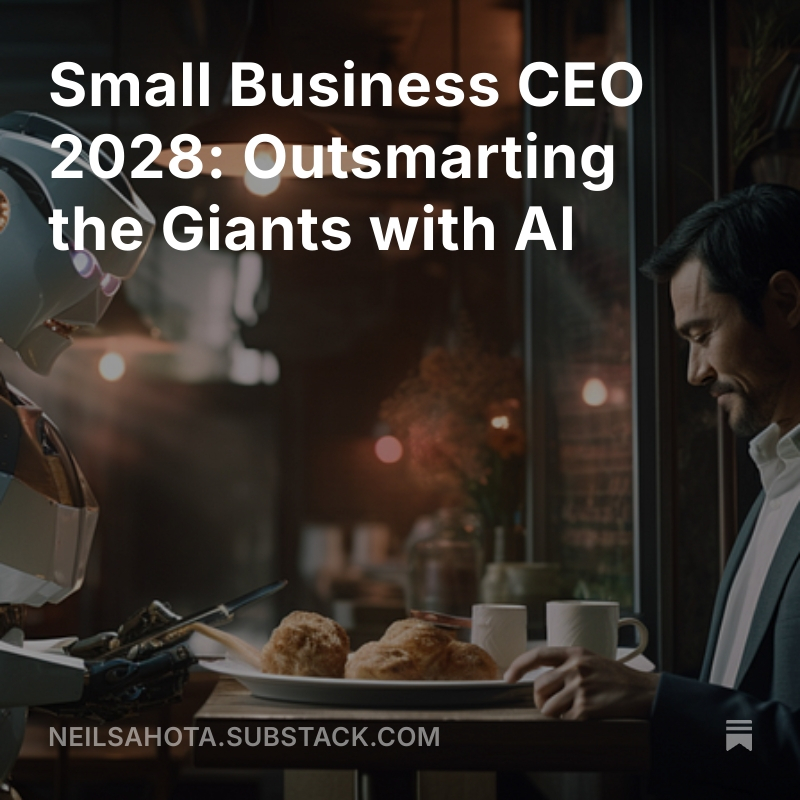 By 2028, small business CEOs won’t just survive; they’ll thrive by putting AI at the center of their growth strategy.
Click here to read the full article on Substack - 
open.substack.com/pub/neilsahota…