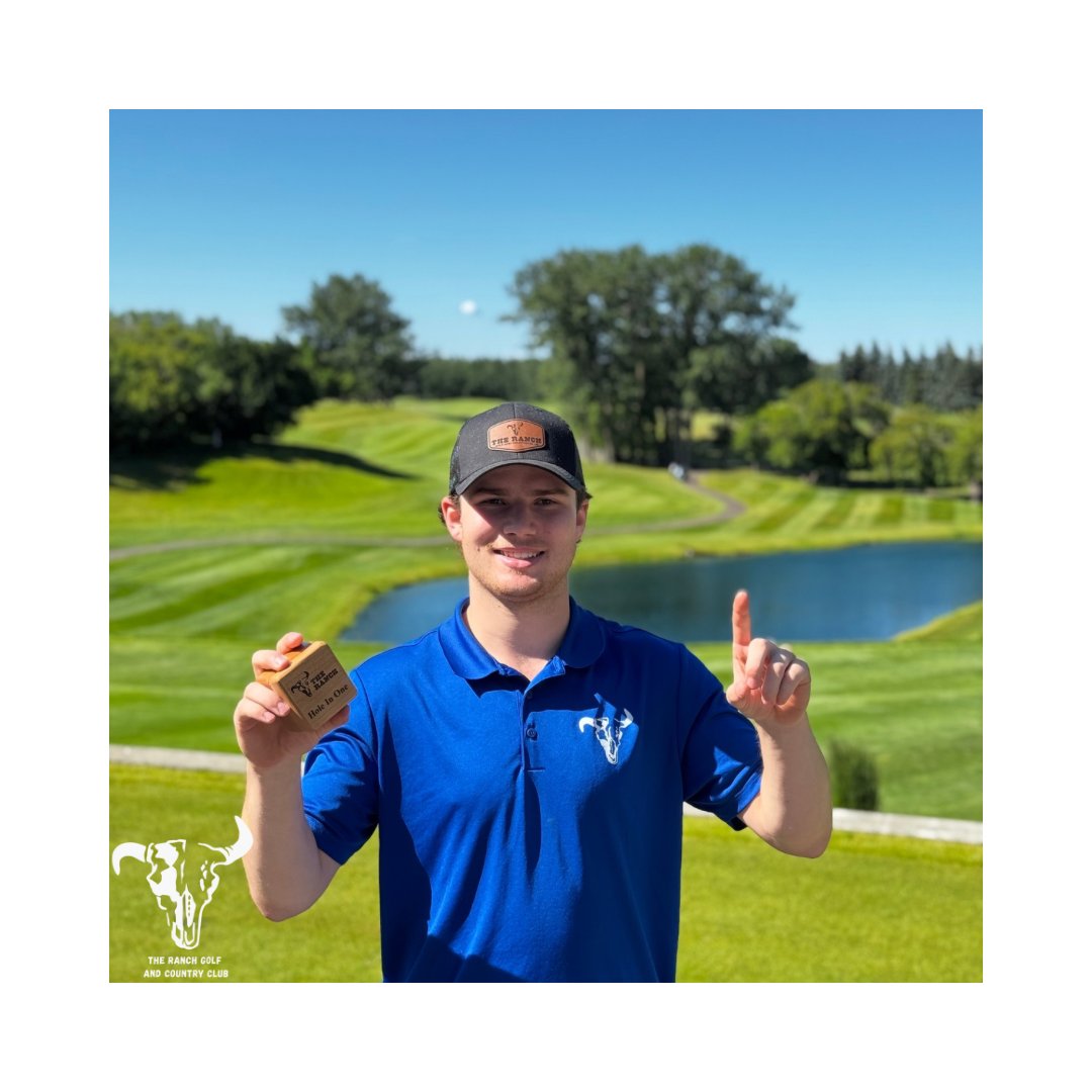 ranchgolfcourse's tweet photo. Team Member Ford G. with the Hole In One on hole 3!!!
A 133yrd back right pin📍 - He hit his PW to 4 feet, one hop and in! Congrats Ford!!! 🥳
#ranchgolfcourse #yeg #edmontongolf #albertagolf #exploreedmonton #golfcourse #golf https://t.co/Vr7GGh63Ga