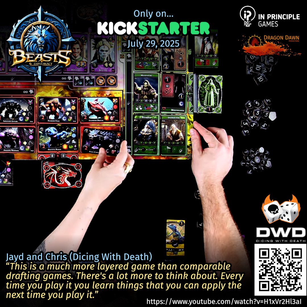 Another preview:

“This is a much more layered game than comparable drafting games. There's a lot more to think about. Every time you play it you learn things that you can apply the next time you play it.” Worth watching:
youtube.com/watch?v=H1xVr2…