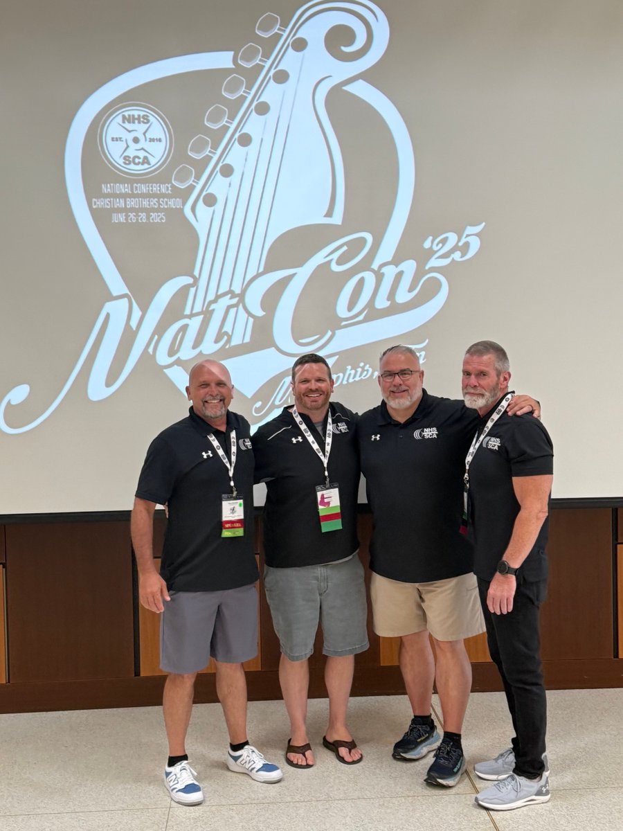 As we close out the 9th NHSSCA NATCON here in Memphis... 🏋️ 

We take a moment to thank the 4 original founders —
whose one idea has grown into something bigger than we could’ve ever imagined.

That idea has transformed high school strength &amp; conditioning,
and impacted more