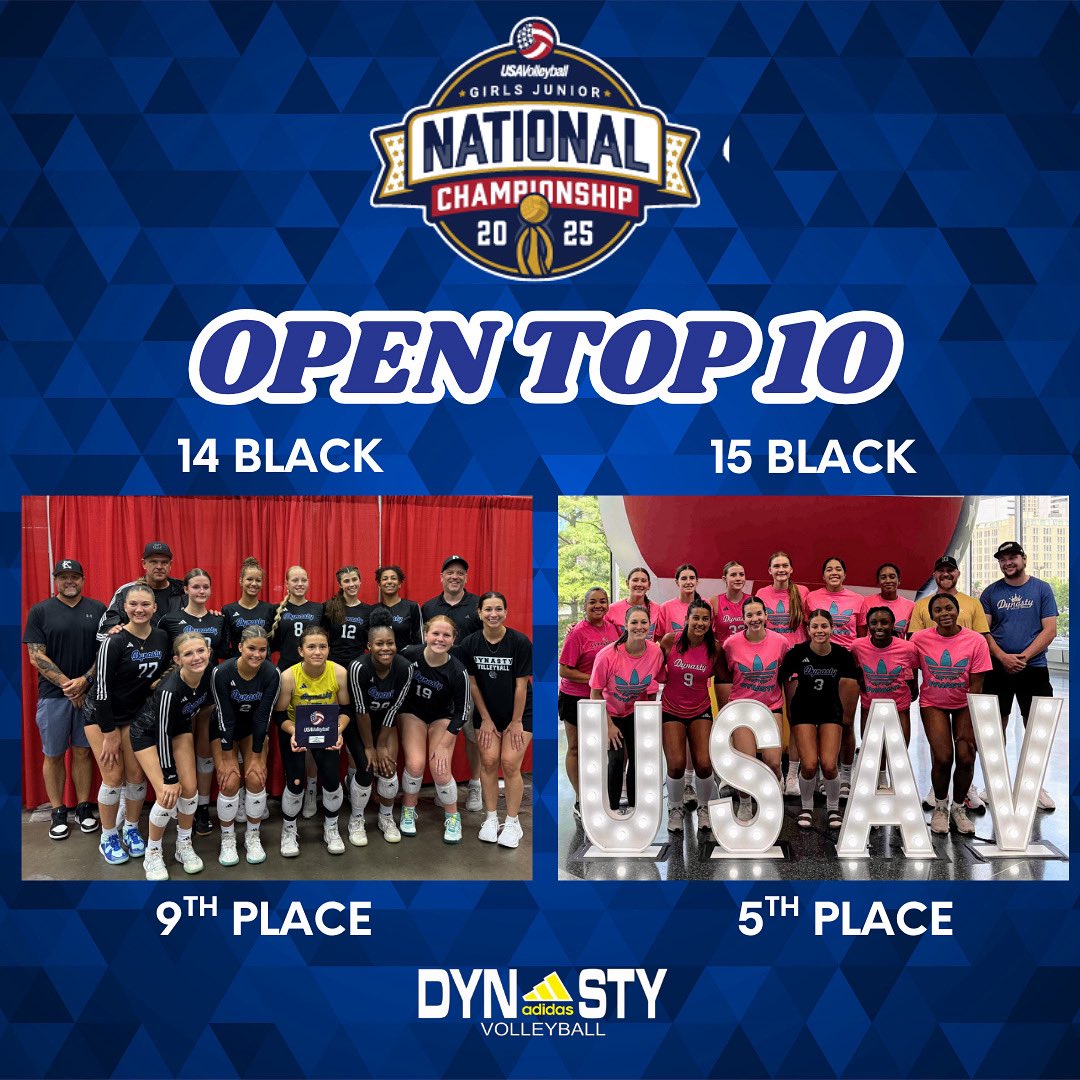 🇺🇸DYNASTY SHINES AT NATIONALS🇺🇸
Congratulations to the athletes, coaches, and families on Dynasty 14 and 15 Black on your Top 10 finishes in Dallas!
#DynastyDomiNation💪🏾💙🖤