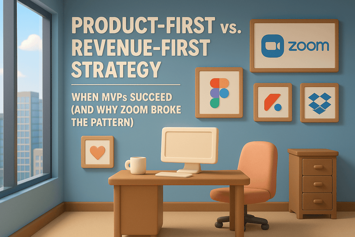 pixsools's tweet photo. Product-First vs. Revenue-First Strategy: When MVPs Succeed (and Why Zoom Broke the Pattern) https://t.co/ZFtzGsScFn https://t.co/FJ6X4pvXUL