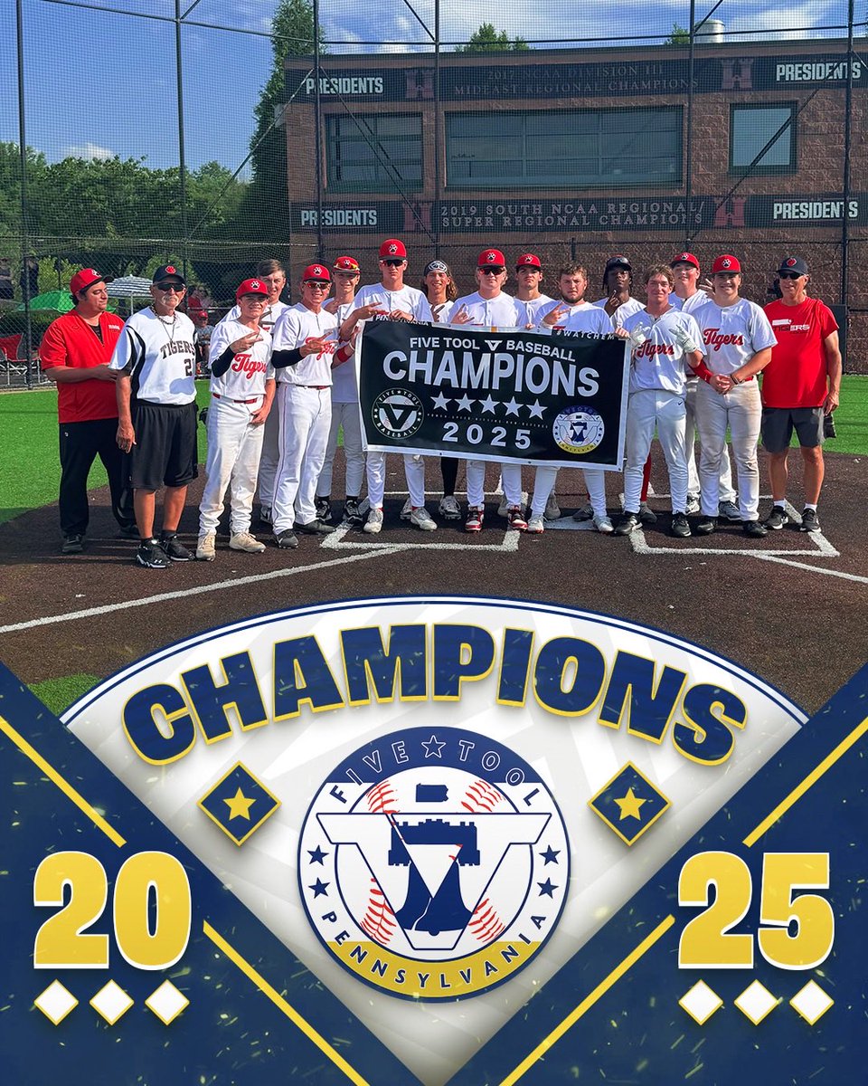 🏆CHAMPIONS🏆

Congrats to <a href="/TCTTigersElite/">Tigers Elite</a>’s on winning the High School Division of the <a href="/FiveTool/">Five Tool Baseball</a> Pennsylvania Campus Series!

#WatchEm