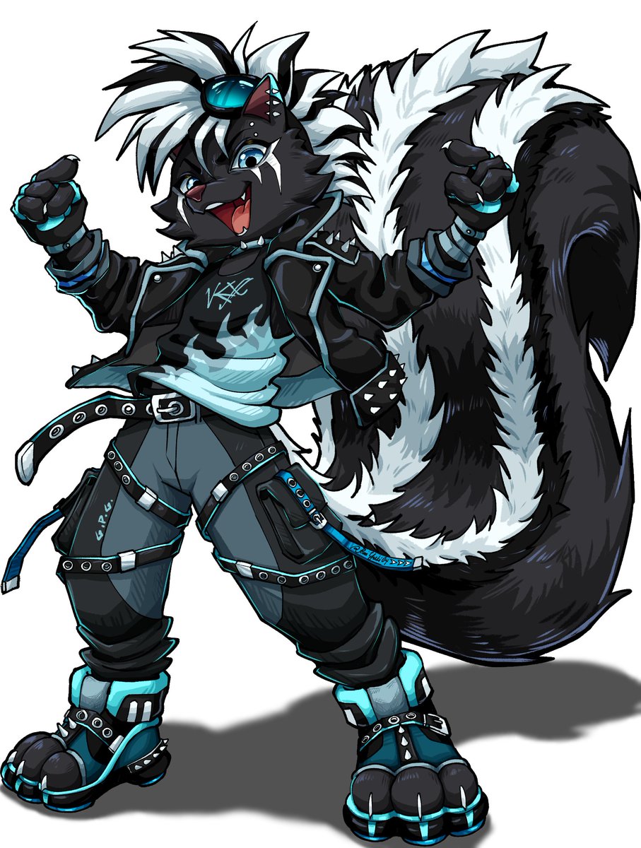 NoxiousSkunk's tweet image. Someone suggested playing Punky Skunk, am I doing this right?

Art by @KaiYuki04, check them out for more wonderfully smug punk designs!
