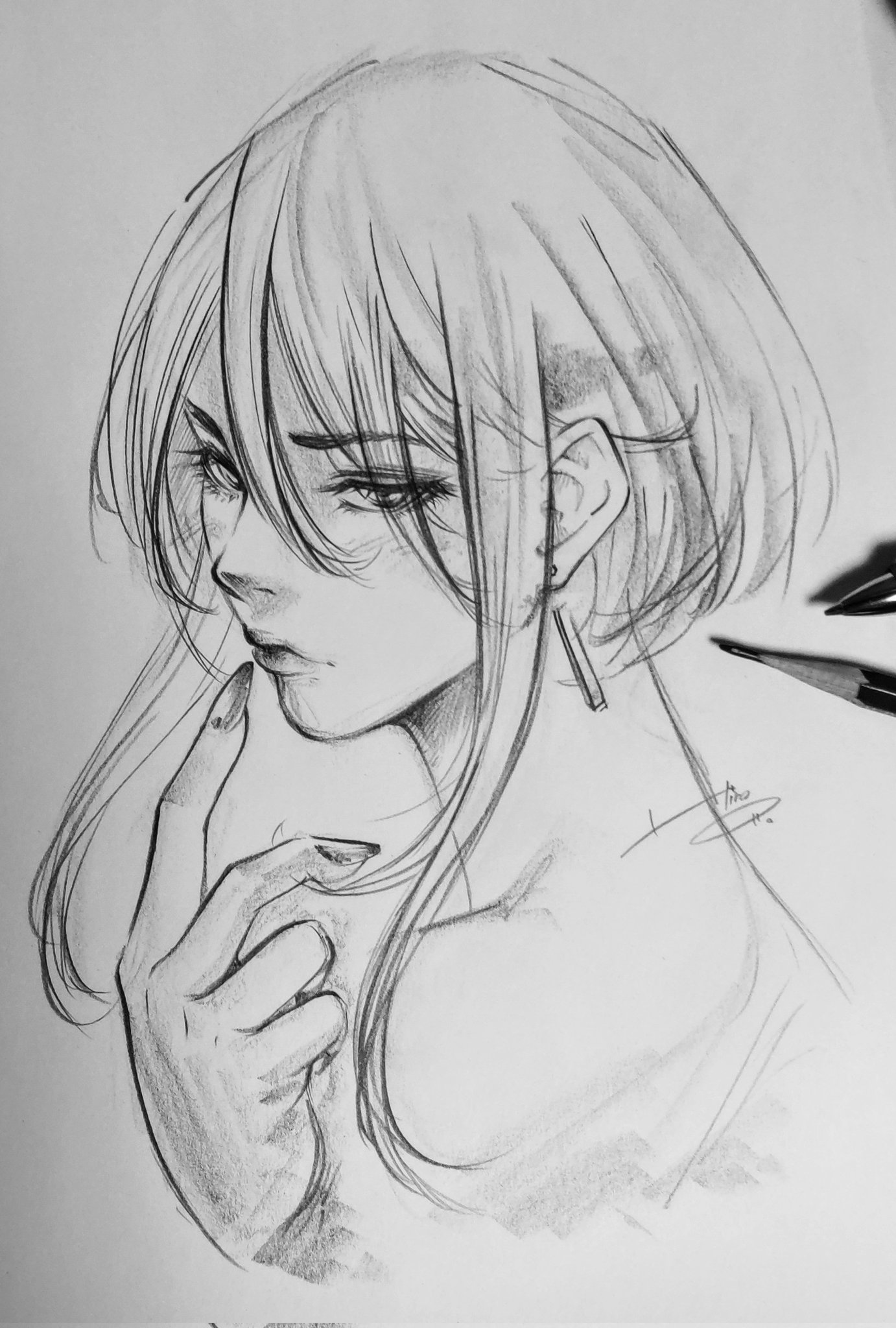 絵描きhiro C「眼差し、そして願い」 Hiro兄。 on X: 