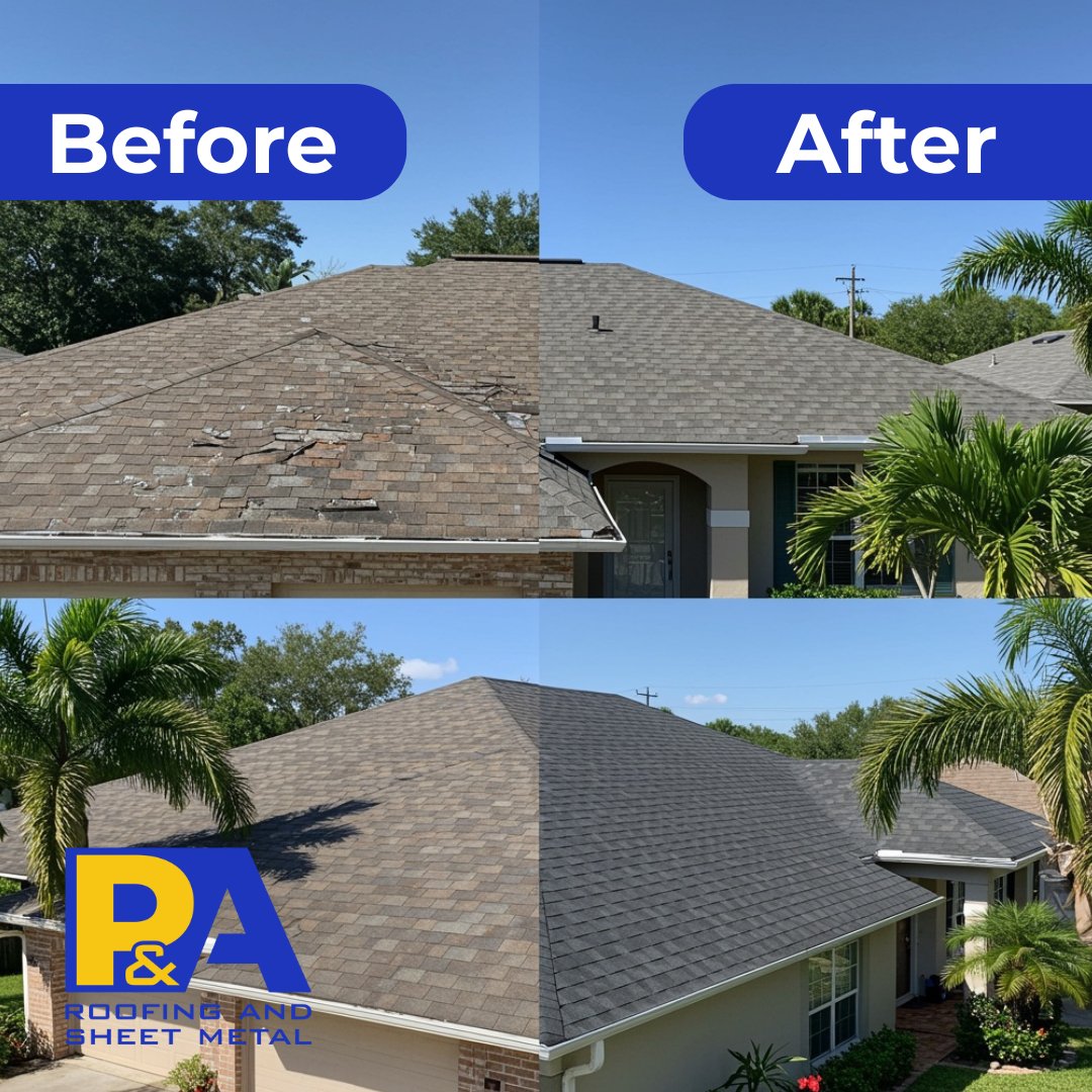 paroofing_'s tweet photo. Check this out, neighbors 👇
This roof was overdue for some love — we gave it the full P&amp;A treatment!
Noticed wear &amp; tear on yours? 
Call us! 📞 407-205-9509
💻 https://t.co/MfAlx4ap0w https://t.co/NL35p5gpJb