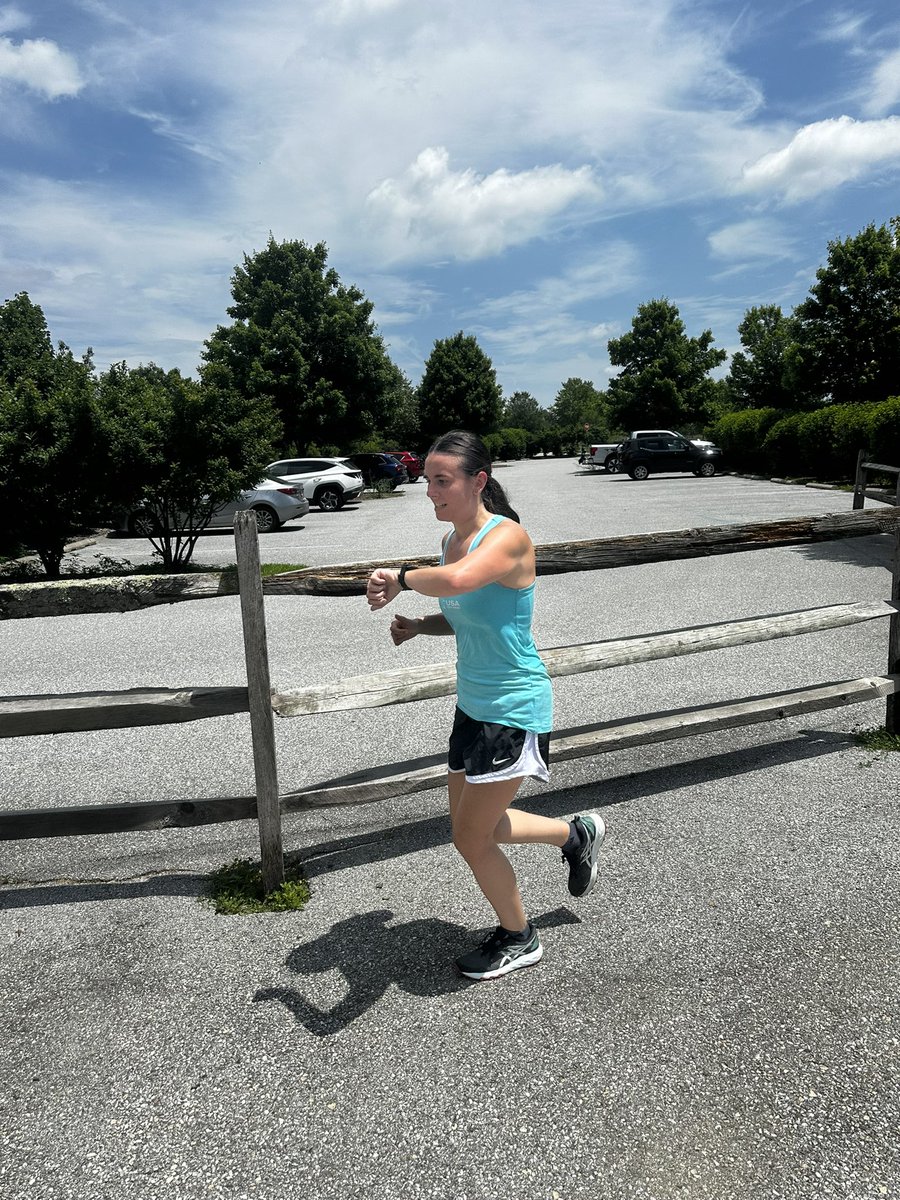 15k with my daughter. Hot! But any day I can get a run in is awesome.