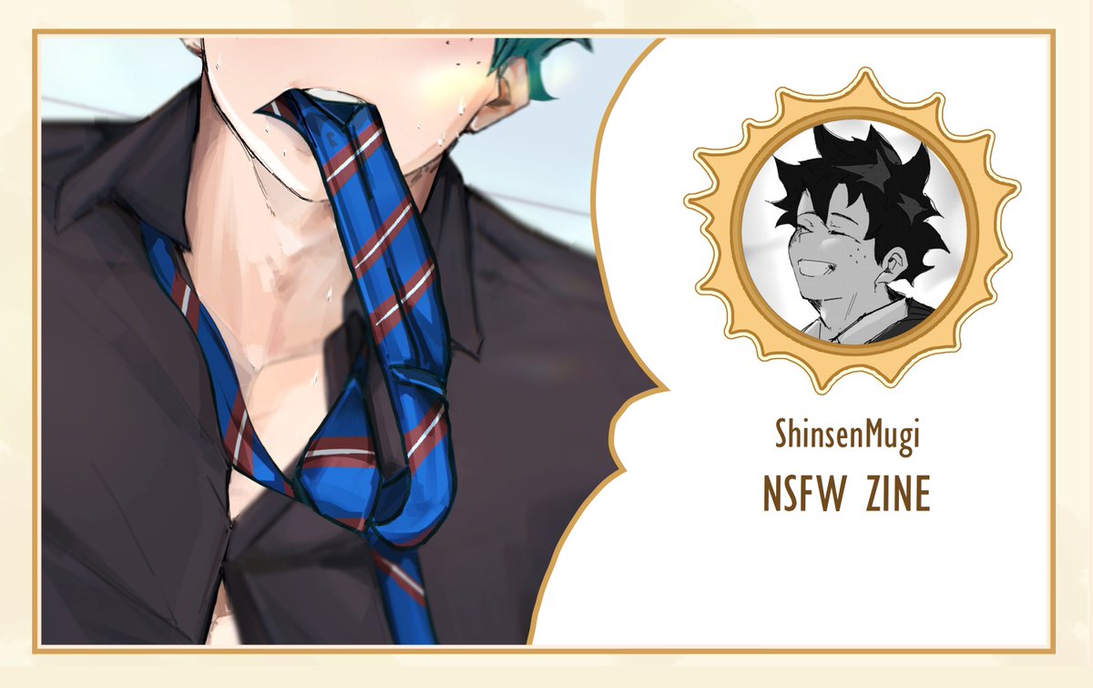 SWOONING!! When Midoriya Sensei bites his tie to hold it up, there’s no way we’ll last 🥵 This art by <a href="/shinsenmugi/">mugi🔞</a> / <a href="/shinsenmugi/">mugi🔞</a>.bsky.social is to DIE for!

Pre orders for our NSFW add-on are OPEN 🍆 link in pinned!
