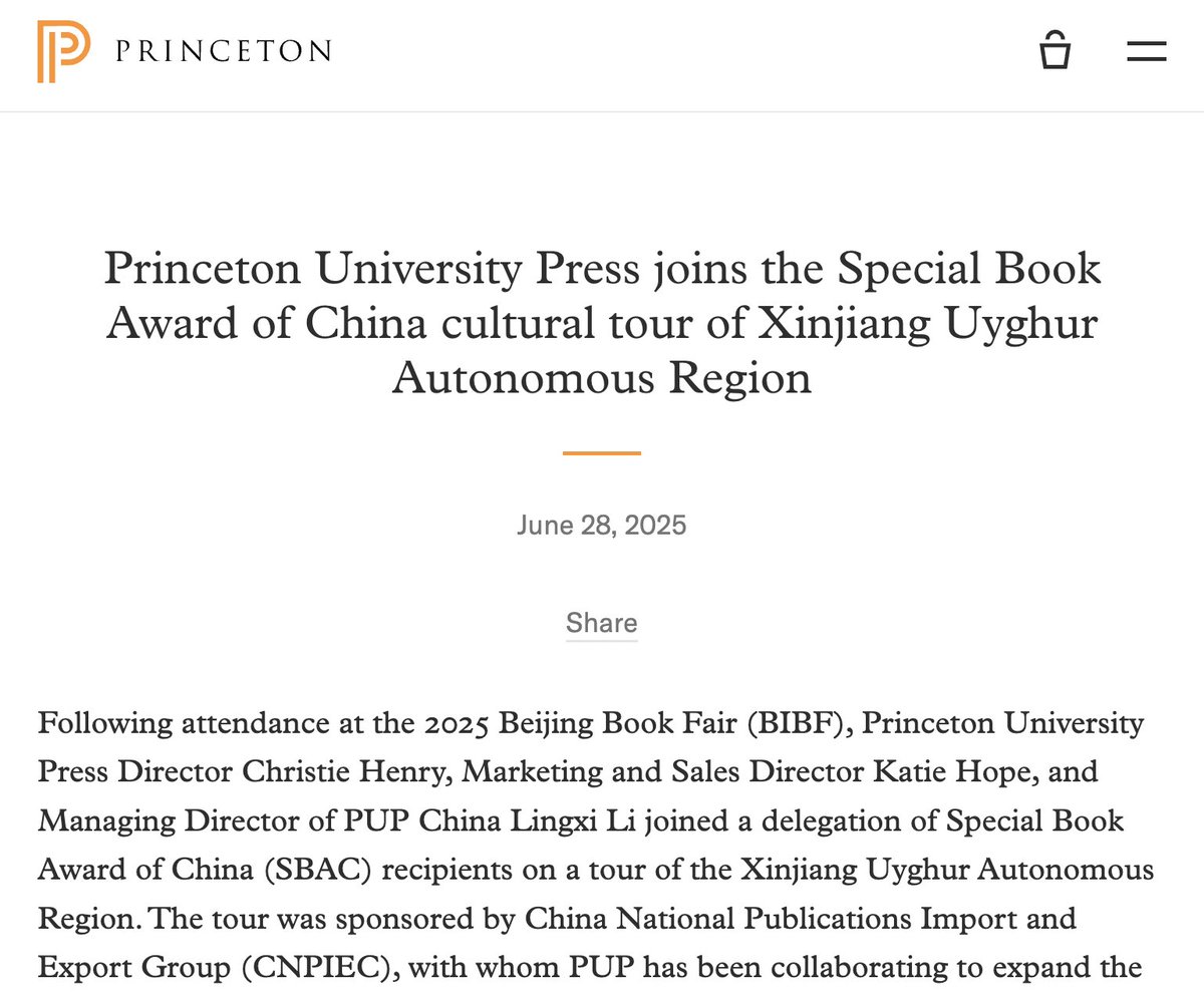 Melissa Chan (@melissakchan) on Twitter photo Dear god, <a href="/PrincetonUPress/">Princeton University Press</a> is even proud of the visit to Xinjiang, issuing a press note that gushes about newfound appreciation for "the incredible power of Uyghur poetry," nevermind poet Tahir Hamut Izgil literally wrote a book called WAITING TO BE ARRESTED AT NIGHT. Dear god, <a href="/PrincetonUPress/">Princeton University Press</a> is even proud of the visit to Xinjiang, issuing a press note that gushes about newfound appreciation for "the incredible power of Uyghur poetry," nevermind poet Tahir Hamut Izgil literally wrote a book called WAITING TO BE ARRESTED AT NIGHT.