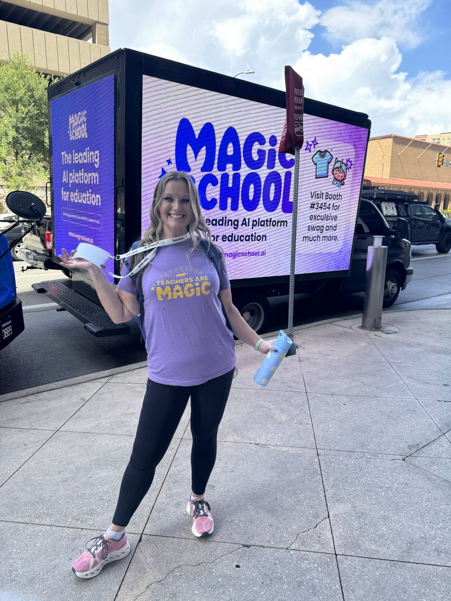 Oh hey <a href="/magicschoolai/">MagicSchool AI 💜 🪄✨</a> truck! 💜 #ISTELive25 #ISTELive