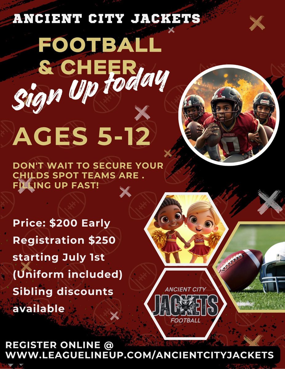 Another option for student athletes looking to play tackle football or cheer in St. Johns County! There are a lot of organizations with great coaches so be sure to check them all out. #SJC