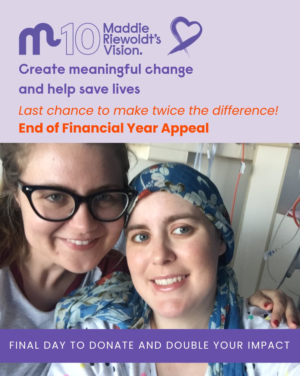 Maddie Riewoldt's Vision (@maddiesvision) on Twitter photo Today is the FINAL DAY of our End of Financial Year Appeal and your last chance to make a tax-deductible donation that goes twice as far. Donate now to help us reach our $50,000 goal and create lasting impact: loom.ly/taFtPnA
#FightLikeMaddie #DoubleYourImpact Today is the FINAL DAY of our End of Financial Year Appeal and your last chance to make a tax-deductible donation that goes twice as far. Donate now to help us reach our $50,000 goal and create lasting impact: loom.ly/taFtPnA
#FightLikeMaddie #DoubleYourImpact