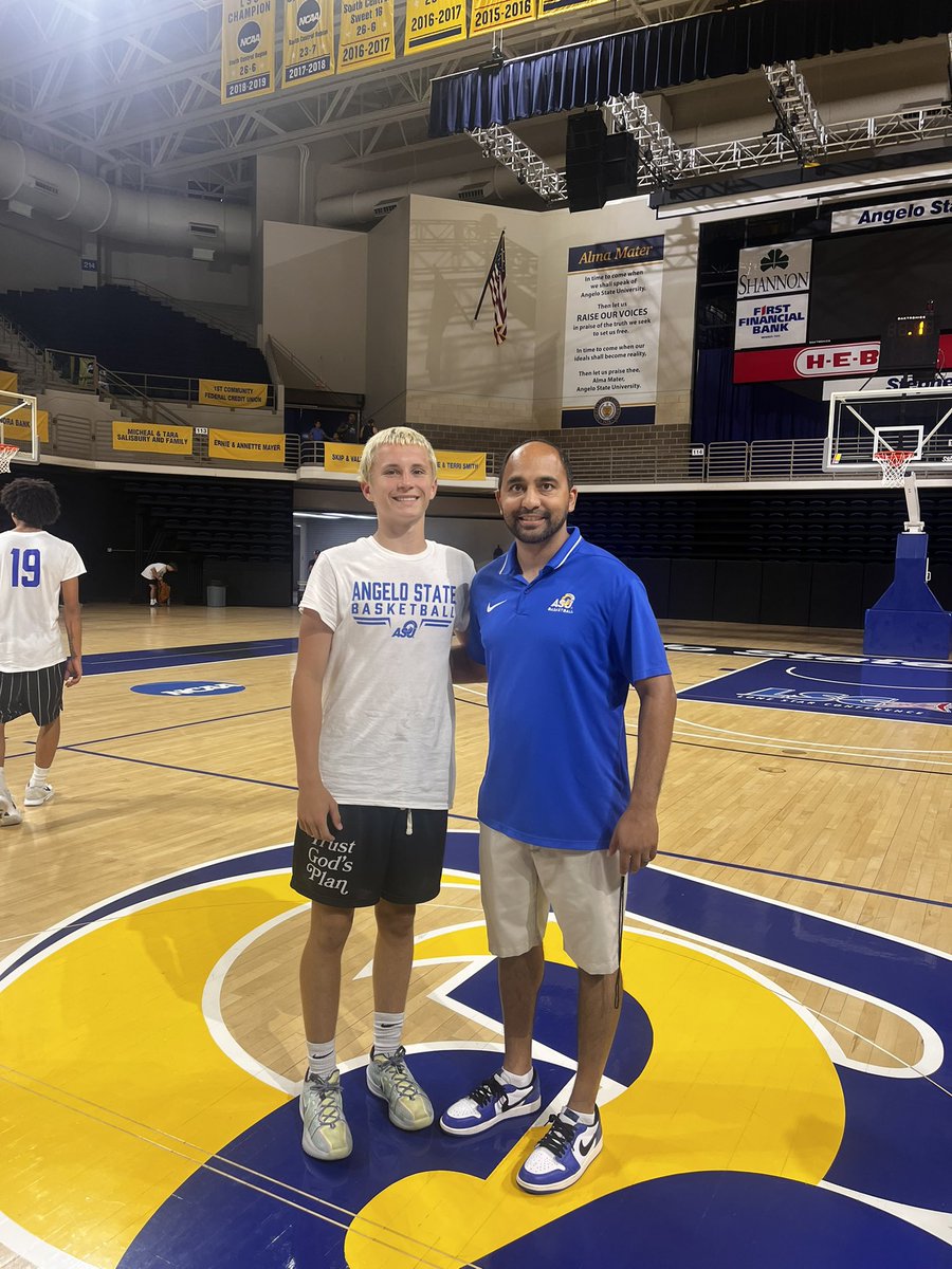 Coby Ball (@coby_balll) on Twitter photo Huge thanks to <a href="/AngeloStateMBB/">Angelo State MBB</a> for having me out for camp today. Thank you <a href="/CoachVinayPatel/">Vinay Patel</a> <a href="/CoachColeRab/">Cole Rabedeaux</a> <a href="/CoachConnorM/">Connor Moore</a> for a great camp. Huge thanks to <a href="/AngeloStateMBB/">Angelo State MBB</a> for having me out for camp today. Thank you <a href="/CoachVinayPatel/">Vinay Patel</a> <a href="/CoachColeRab/">Cole Rabedeaux</a> <a href="/CoachConnorM/">Connor Moore</a> for a great camp.