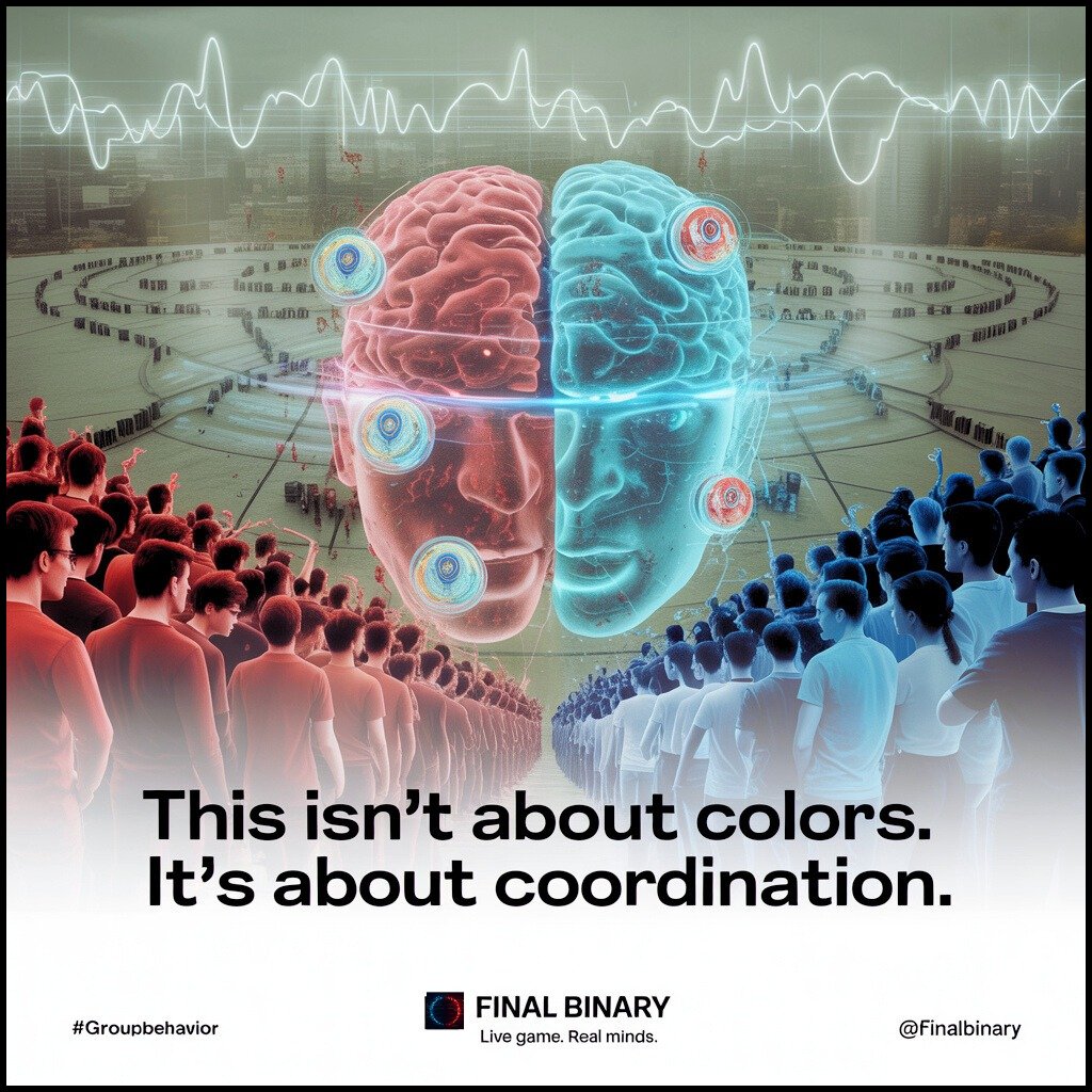 L0nELyR0sE8x5's tweet photo. @DaCryptoGeneral The game isn’t about RED vs BLUE.
It’s about how people move together — and when they don’t.
Final Binary is Web3’s best real-time psychology lab.
@FinalBinary @OnChainWanderer @FlowHunter
#GroupBehavior #FinalBinary https://t.co/ueMw7VkxDT