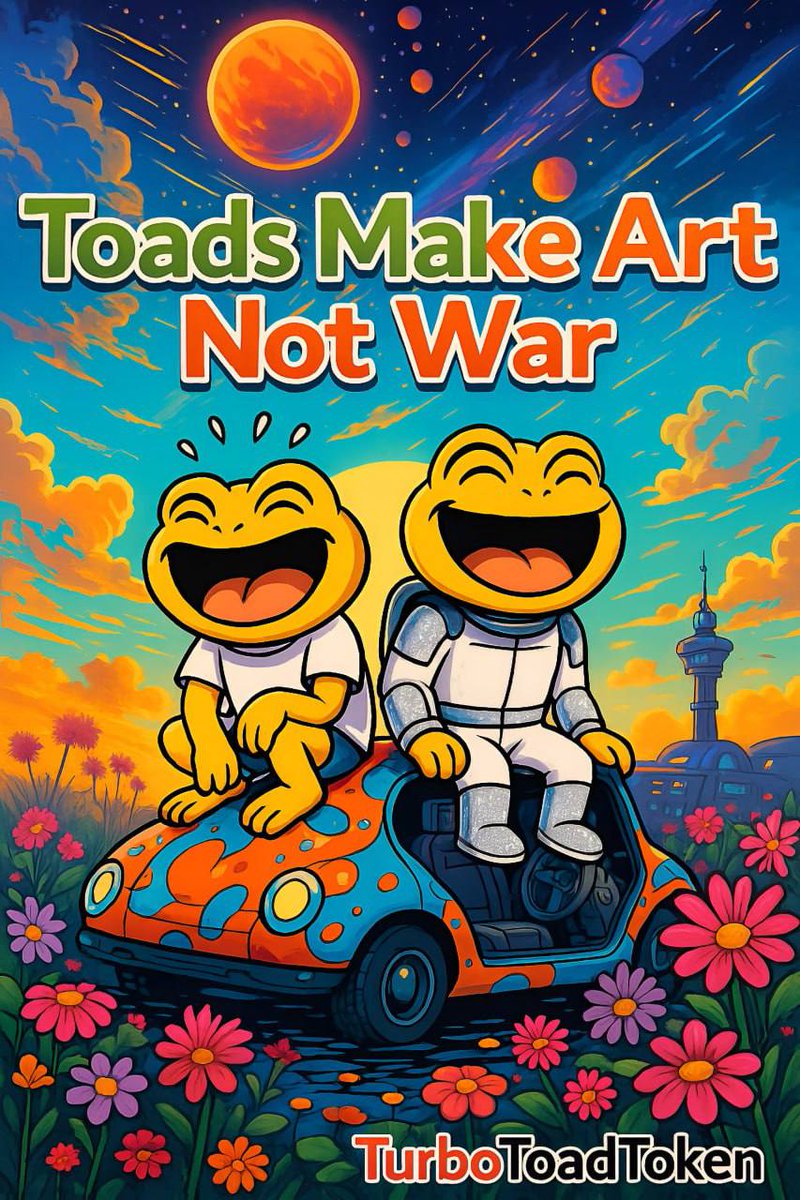 Toads stand for peace ☮️
Choose art, choose love.

Choose $TURBO