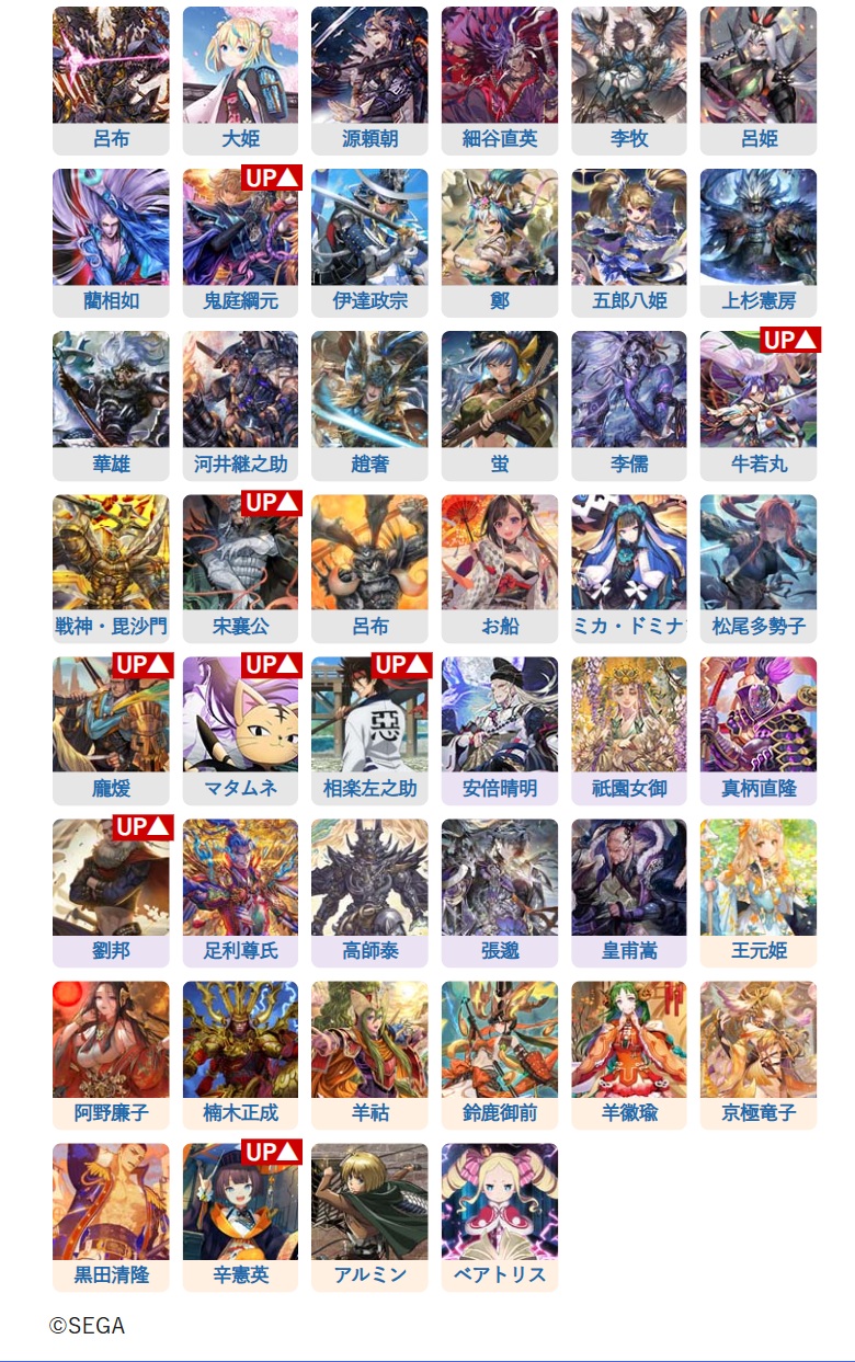 初売り 福袋 英傑大戦データベース on X:  その他